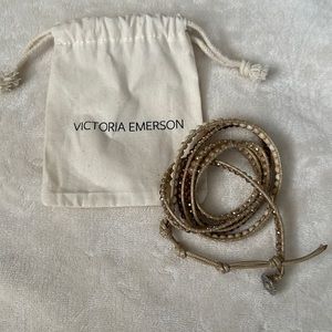 Victory Emerson tan and cream wrap bracelet
